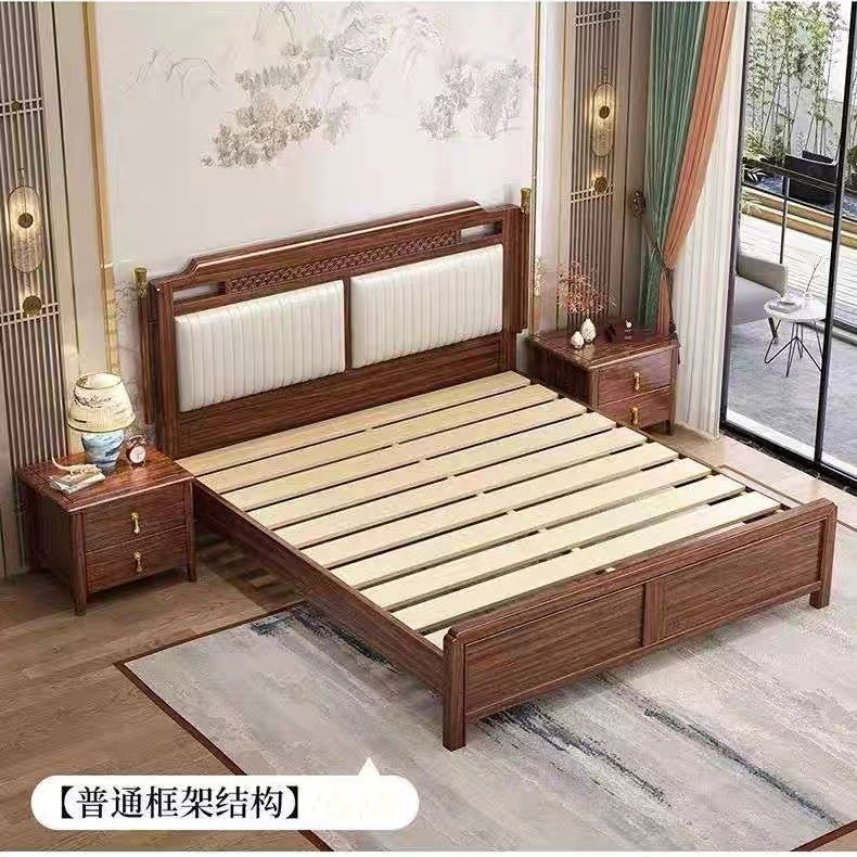 M22-51A新中式风格乌金木床